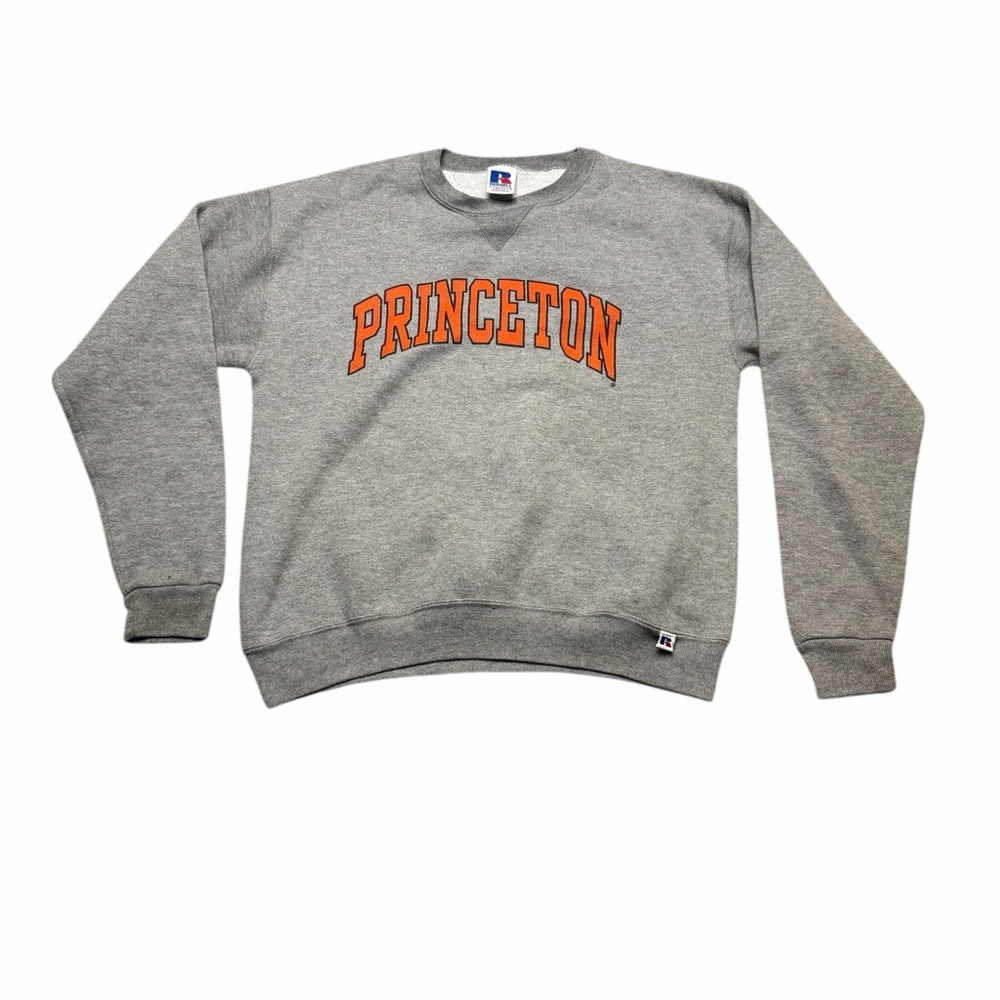 🧡 Vintage Russell Athletic Princeton University Sweatshirt Gray Youth L 🇺🇸✨‎